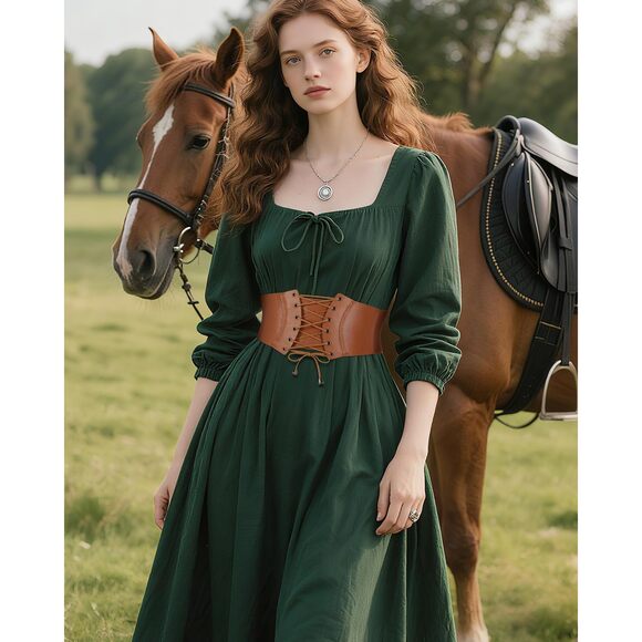 Corset Belt For Women, Vintage Lace-up Waspie Elastic Cincher Waist Dresses💫 - Picture 3 of 7